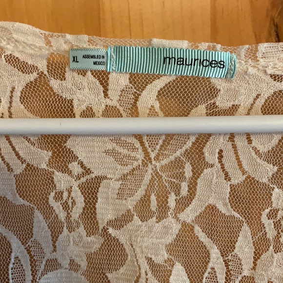 Maurices Tie Front and Lace Back Top - Picture 3 of 10